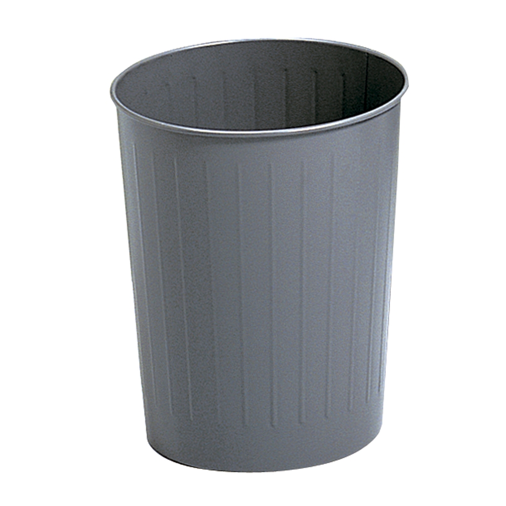 Round Wastebasket, 23-1/2 Qt. (Qty. 6) Charcoal. Picture 1