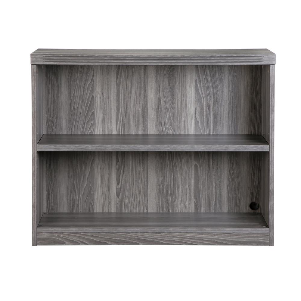2 Shelf Bookcase (1 fixed shelf), Gray Steel. Picture 3