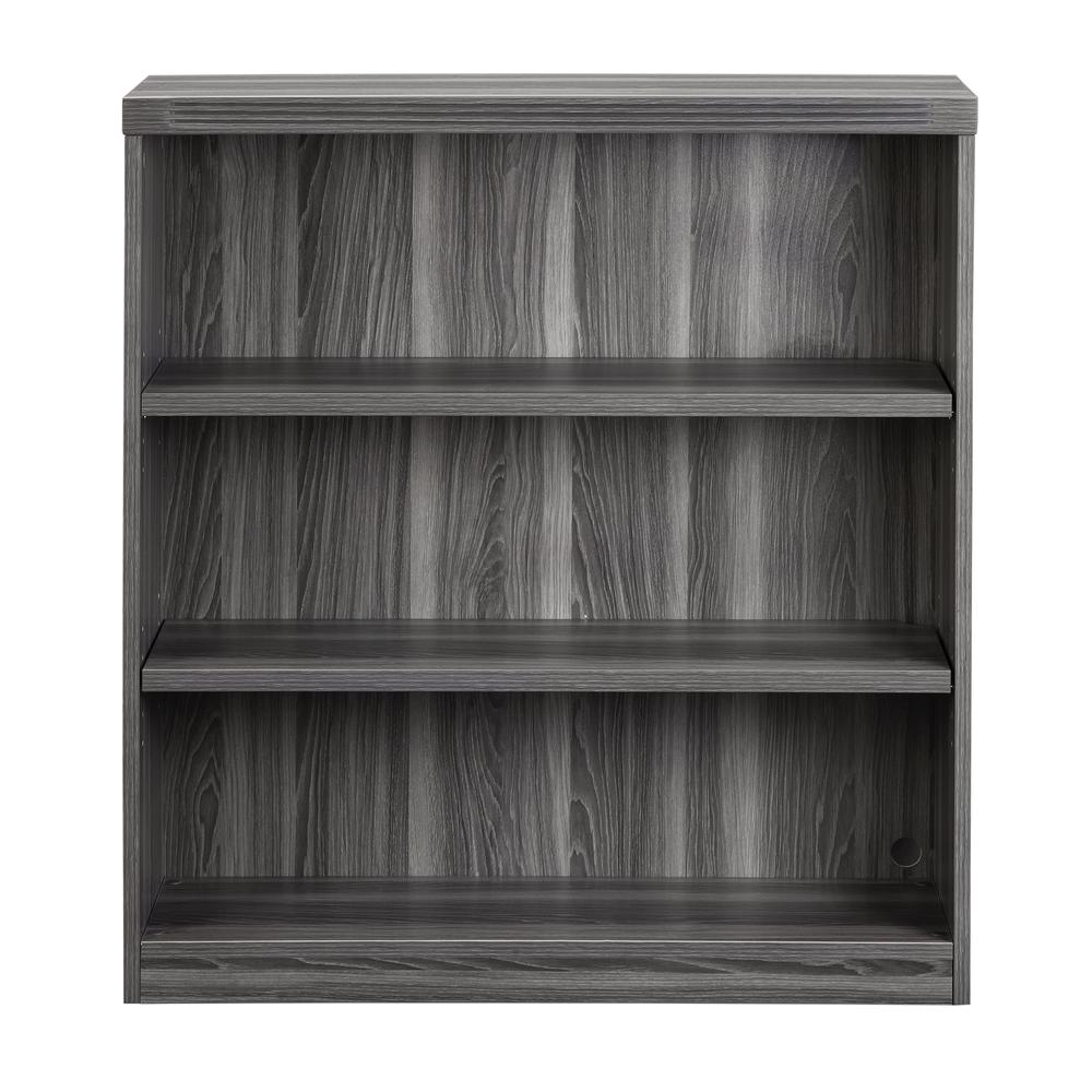 3 Shelf Bookcase (1 fixed shelf), Gray Steel. Picture 3