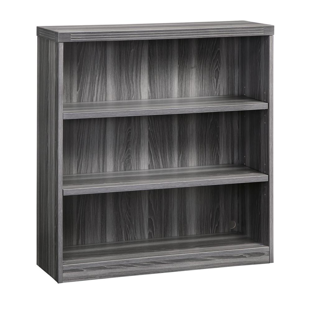 3 Shelf Bookcase (1 fixed shelf), Gray Steel. Picture 2