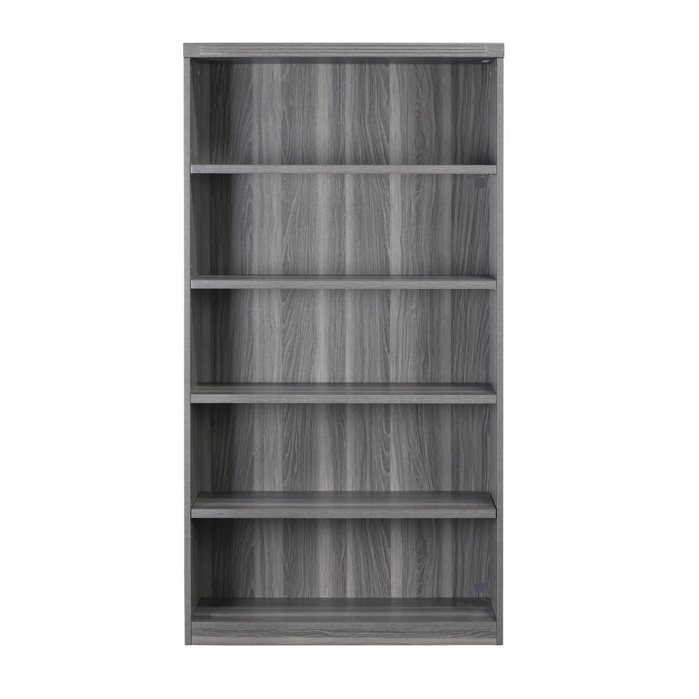 5 Shelf Bookcase (1 fixed shelf), Gray Steel. Picture 2