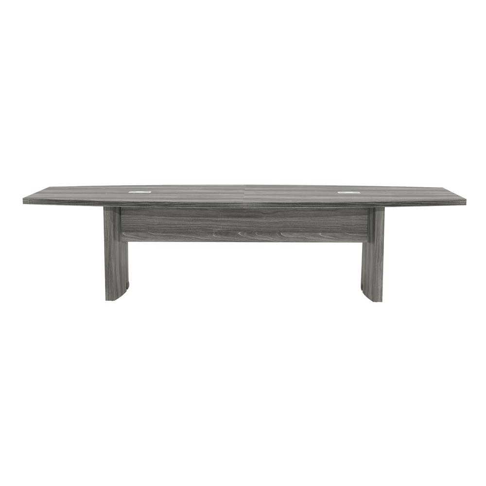 10' Conference Table, Boat Surface, Gray Steel. Picture 2