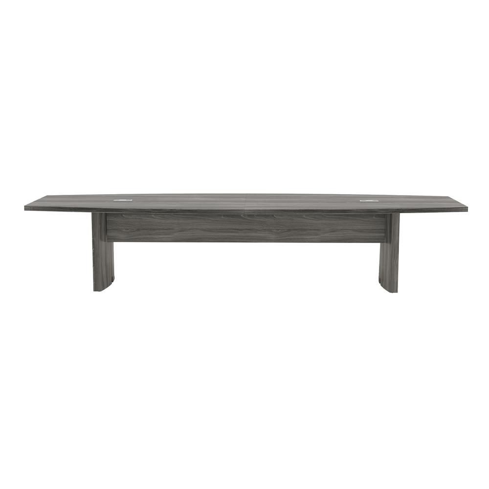 12' Conference Table, Boat Surface, Gray Steel. Picture 2