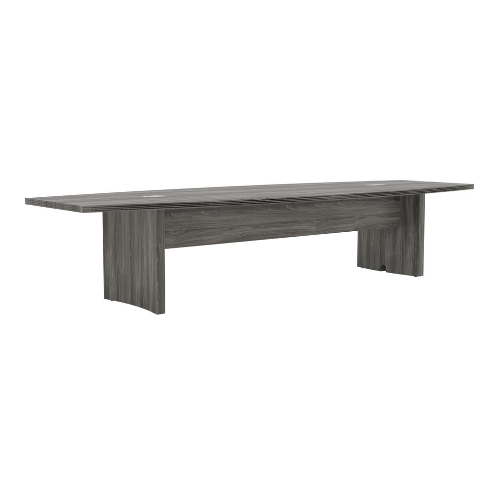 12' Conference Table, Boat Surface, Gray Steel. Picture 1