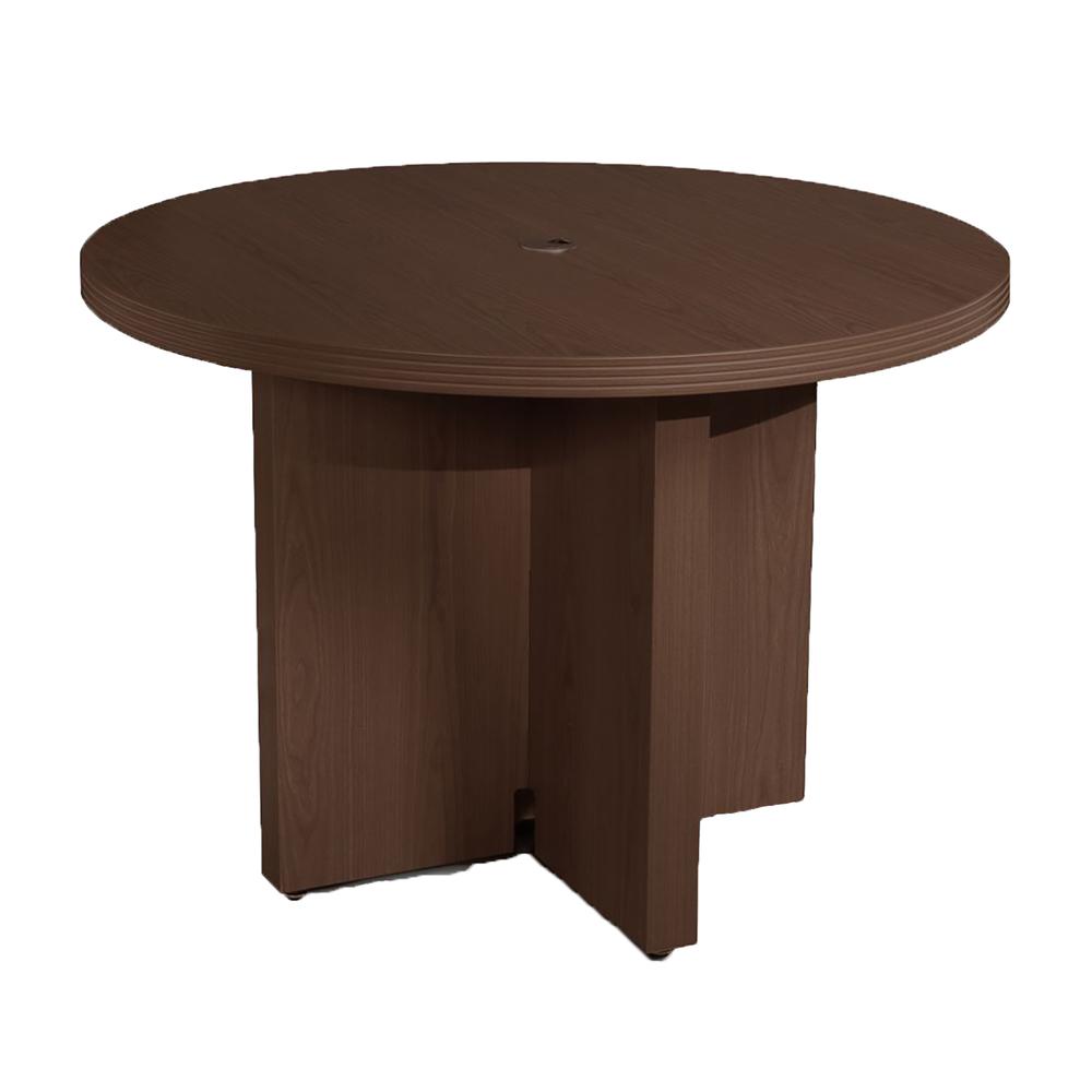 42" Round Conference Table, Mocha. Picture 2