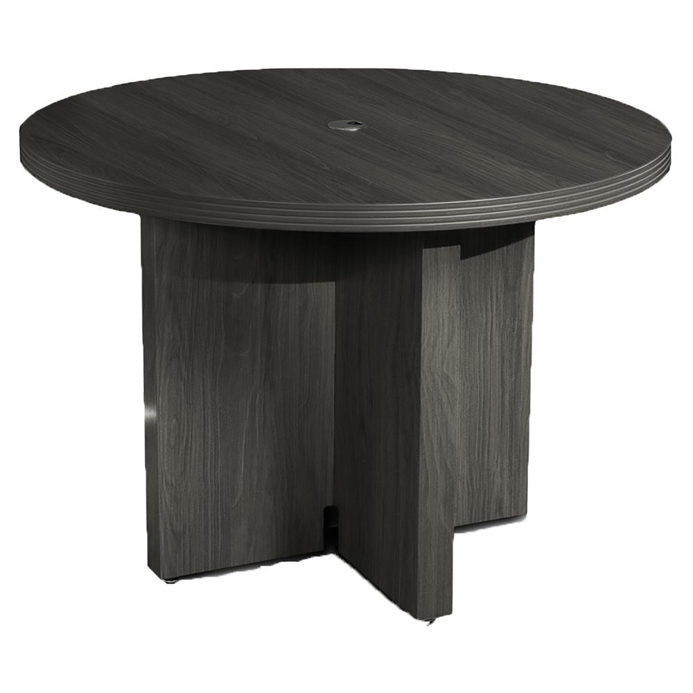 42" Round Conference Table, Gray Steel. Picture 2