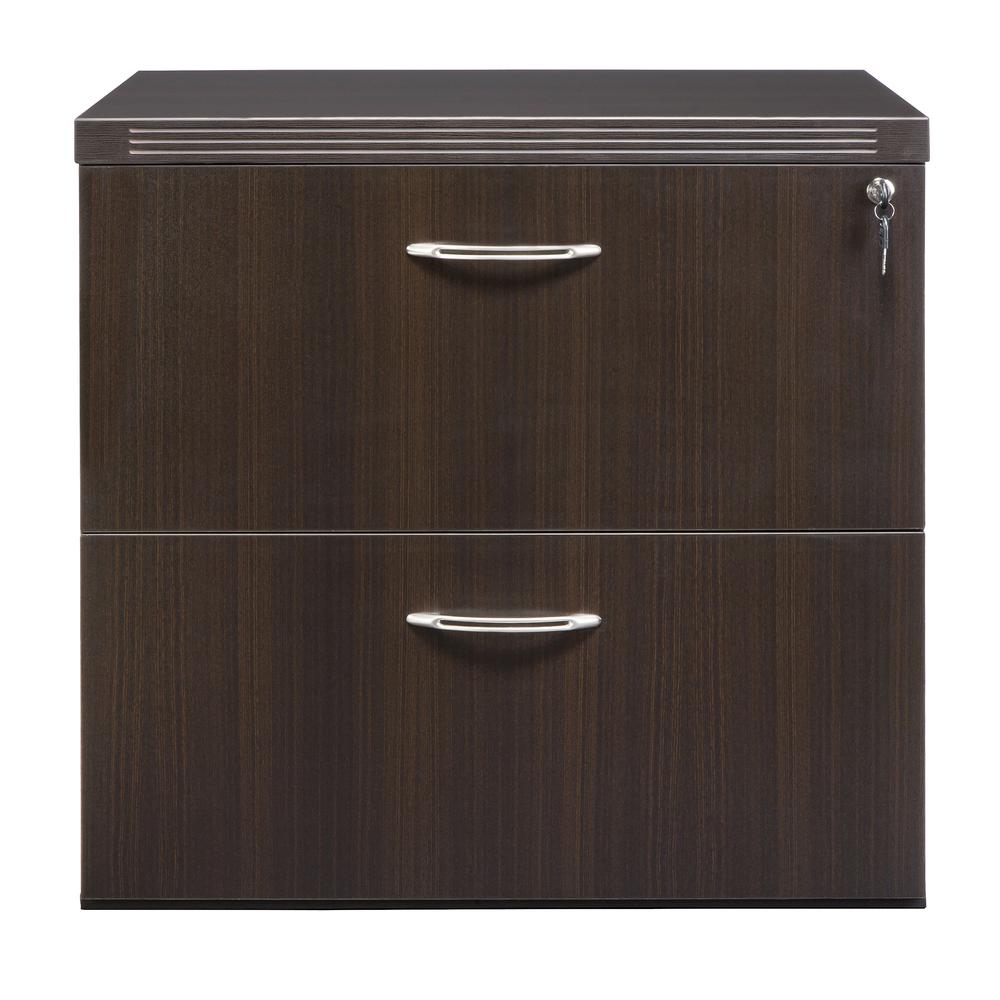 Aberdeen Series Freestanding Lateral File, 36w x 24d x 29½h, Mocha. Picture 2