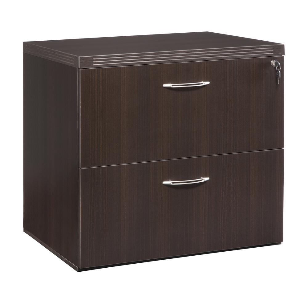 Aberdeen Series Freestanding Lateral File, 36w x 24d x 29½h, Mocha. Picture 3