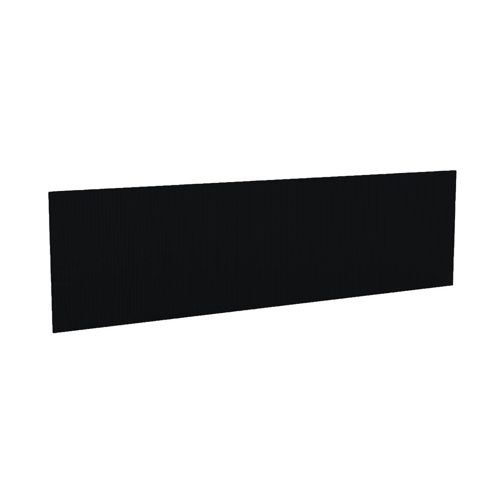 Mayline Aberdeen Fabric Tack Panel - 0.5" x 69.6" x 19.3" - Fluted Edge - Material: Particleboard - Finish: Black, Laminate. Picture 1