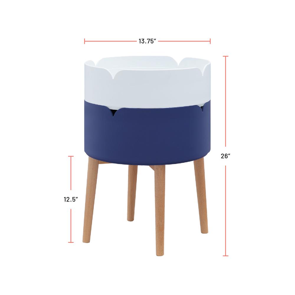 End Table with 2 Round Stacking Storage Bins. Picture 4
