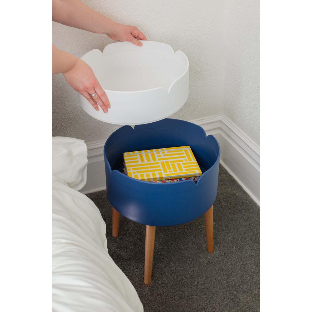 End Table with 2 Round Stacking Storage Bins. Picture 9