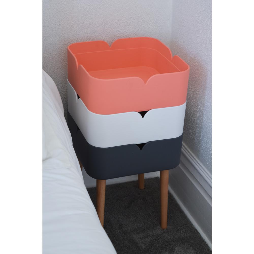 End Table with 3 Square Stacking Storage Bins. Picture 9