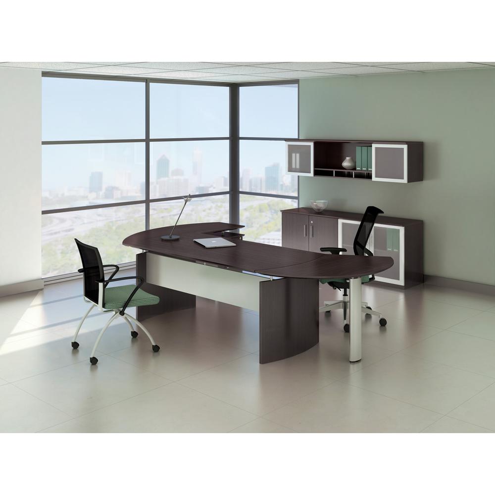 Medina™ Curved Desk Extension, Right - Mocha. Picture 2