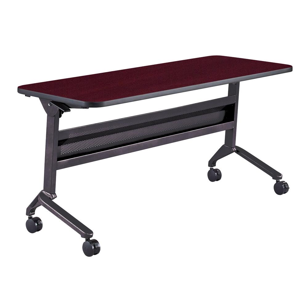 Flip-N-Go® 24 x 60" Rectangular Training Table, LPL - RegalMahogany. Picture 1