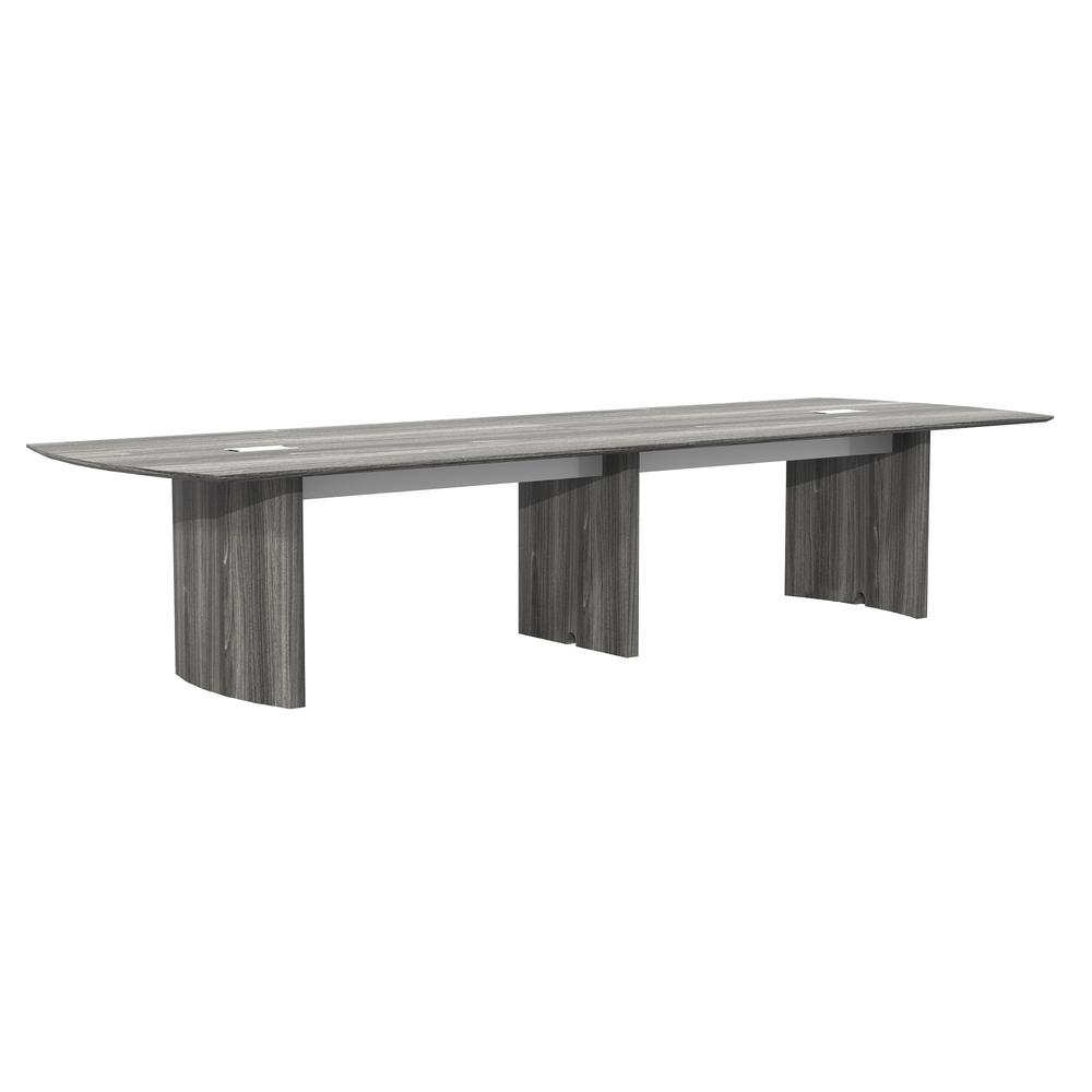 12' Conference Table, Gray Steel. Picture 2