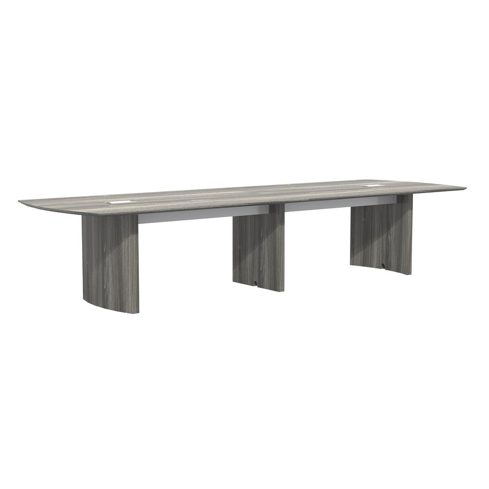 14' Conference Table, Gray Steel. Picture 2