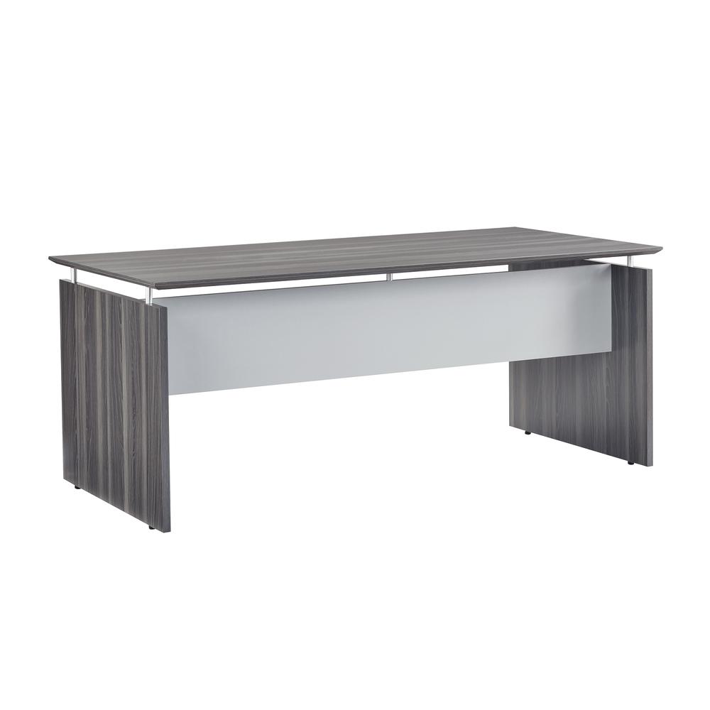 63" Rectangle Straight Desk, Gray Steel. Picture 5
