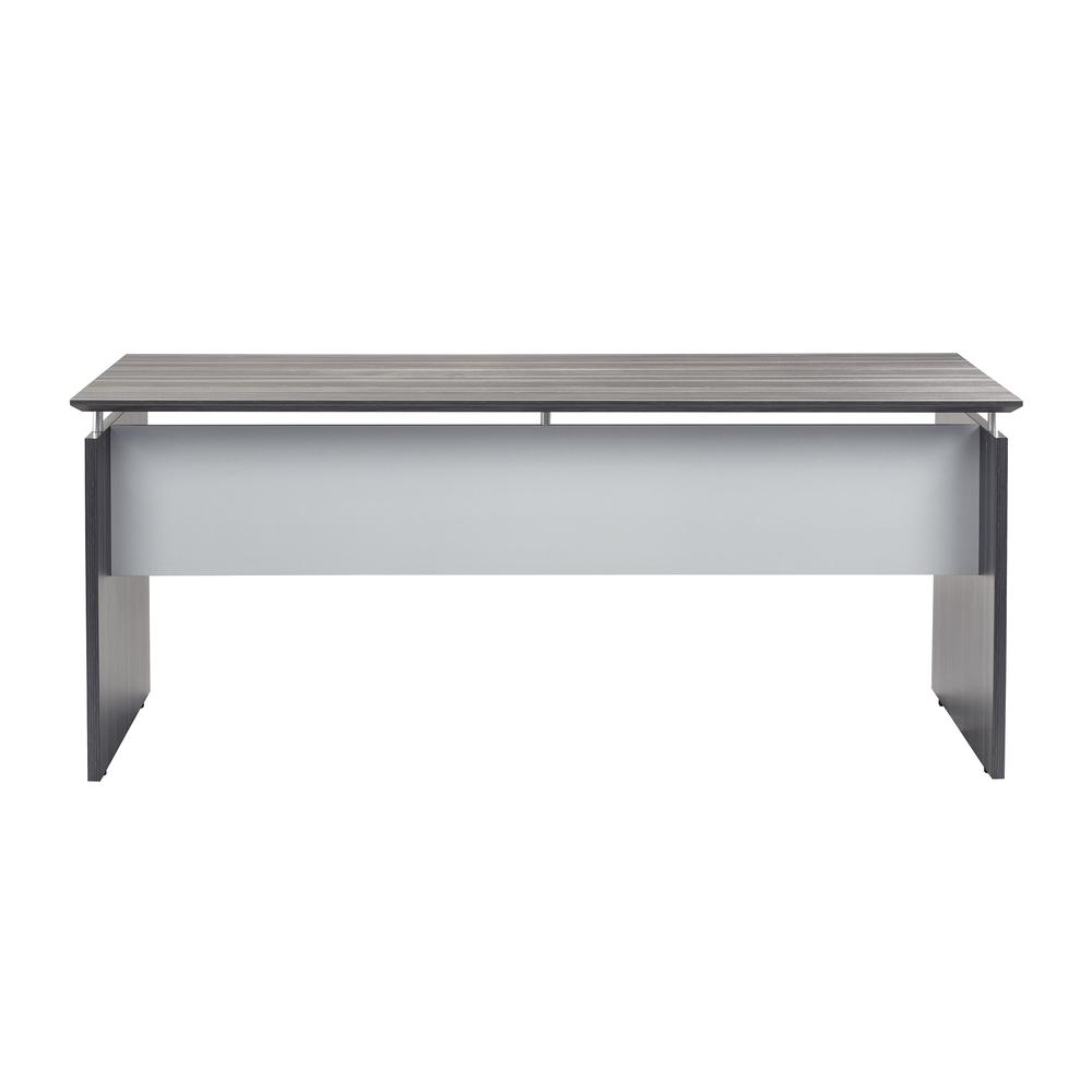 72" Rectangle Straight Desk, Gray Steel. Picture 3