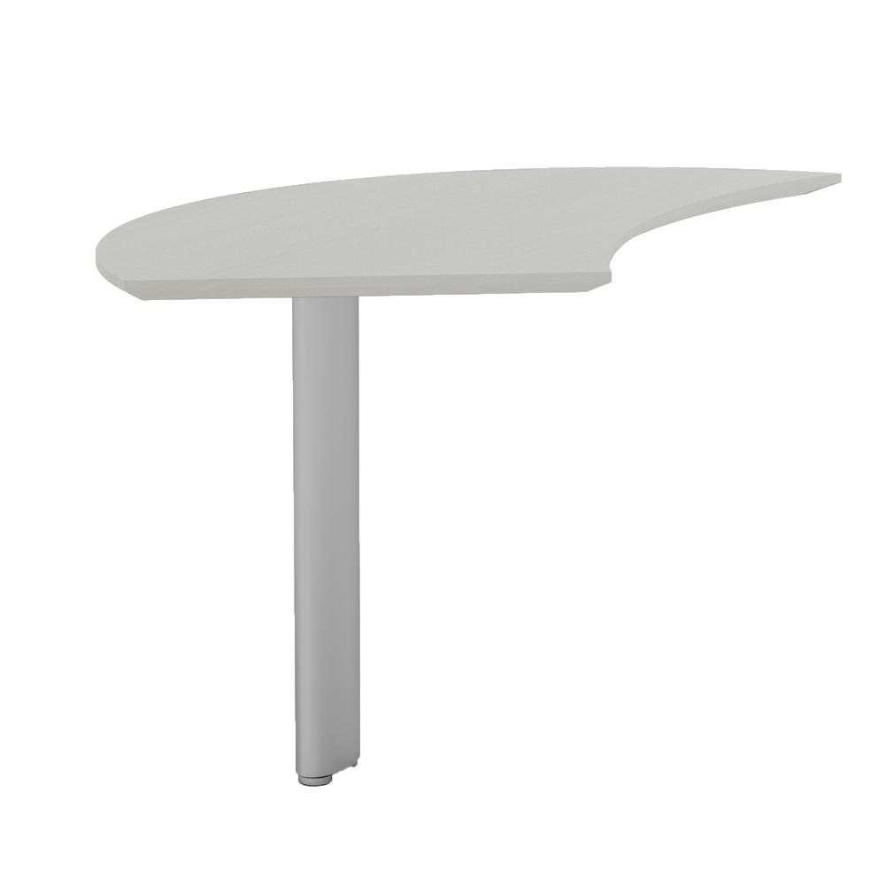 Medina™ Curved Desk Extension, Left - TexturedSeaSalt. Picture 2
