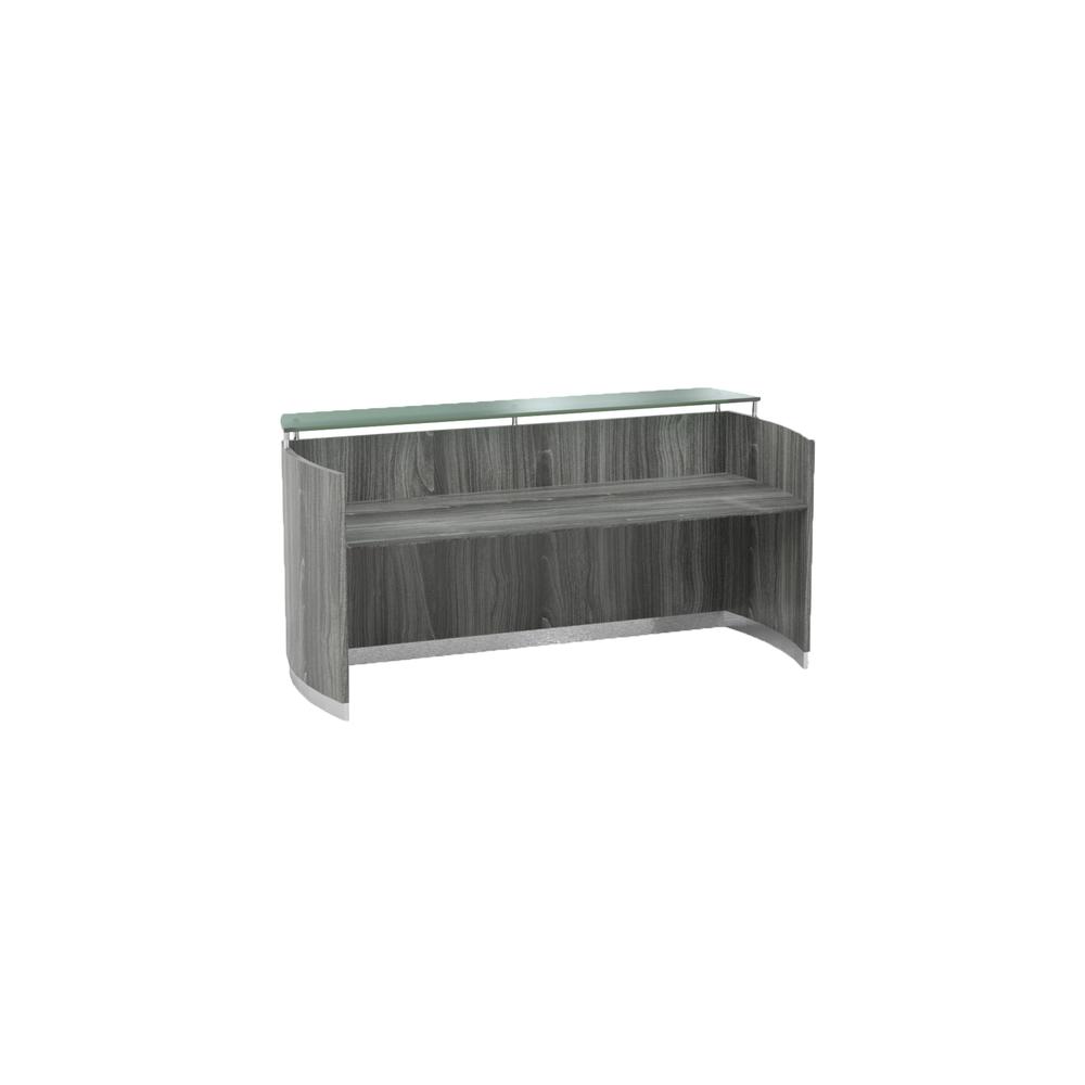 87-1/4" Reception Station, Gray Steel. Picture 2