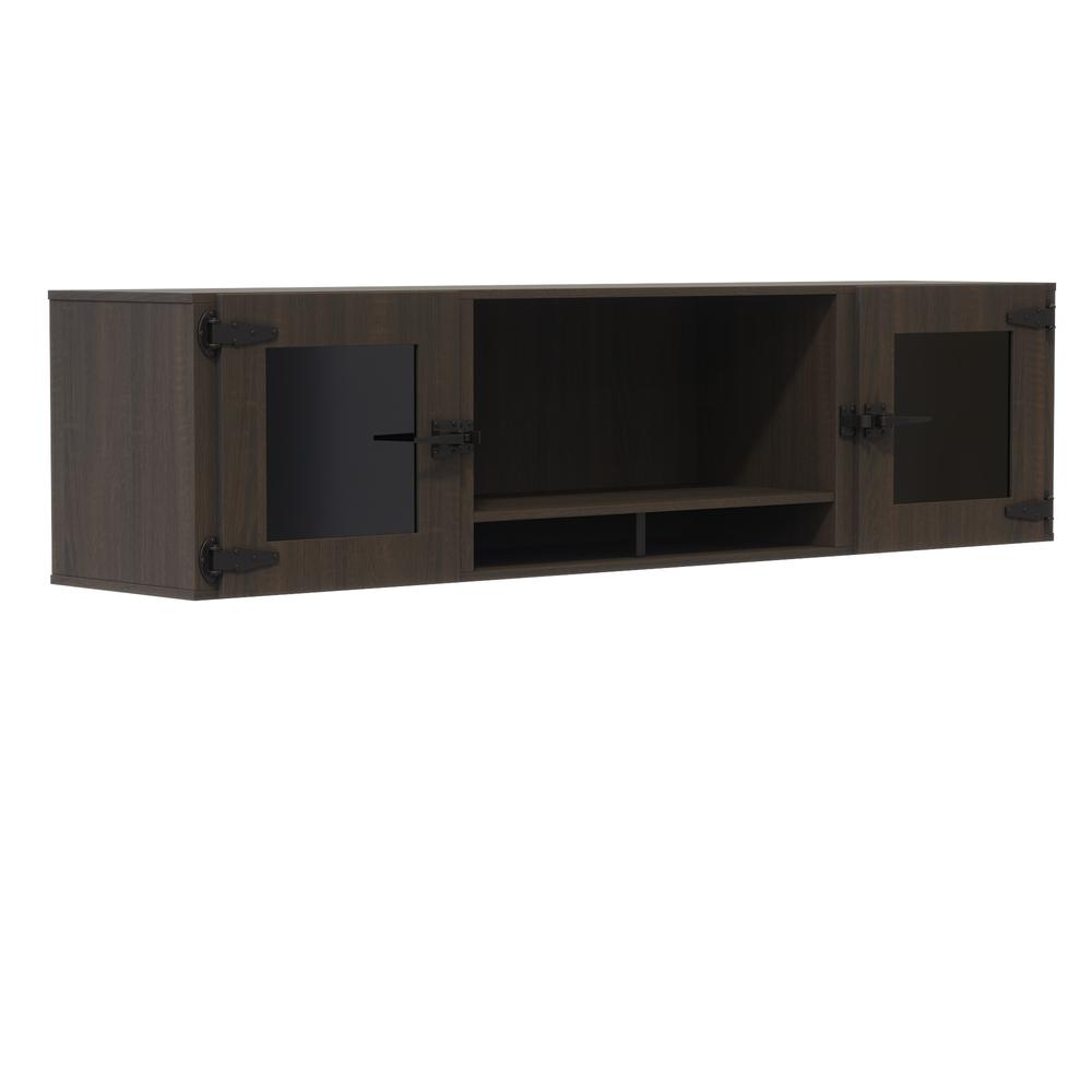 Mirella™ 72” Wall-Mounted Hutch with Glass Doors - SouthernTobacco. Picture 1