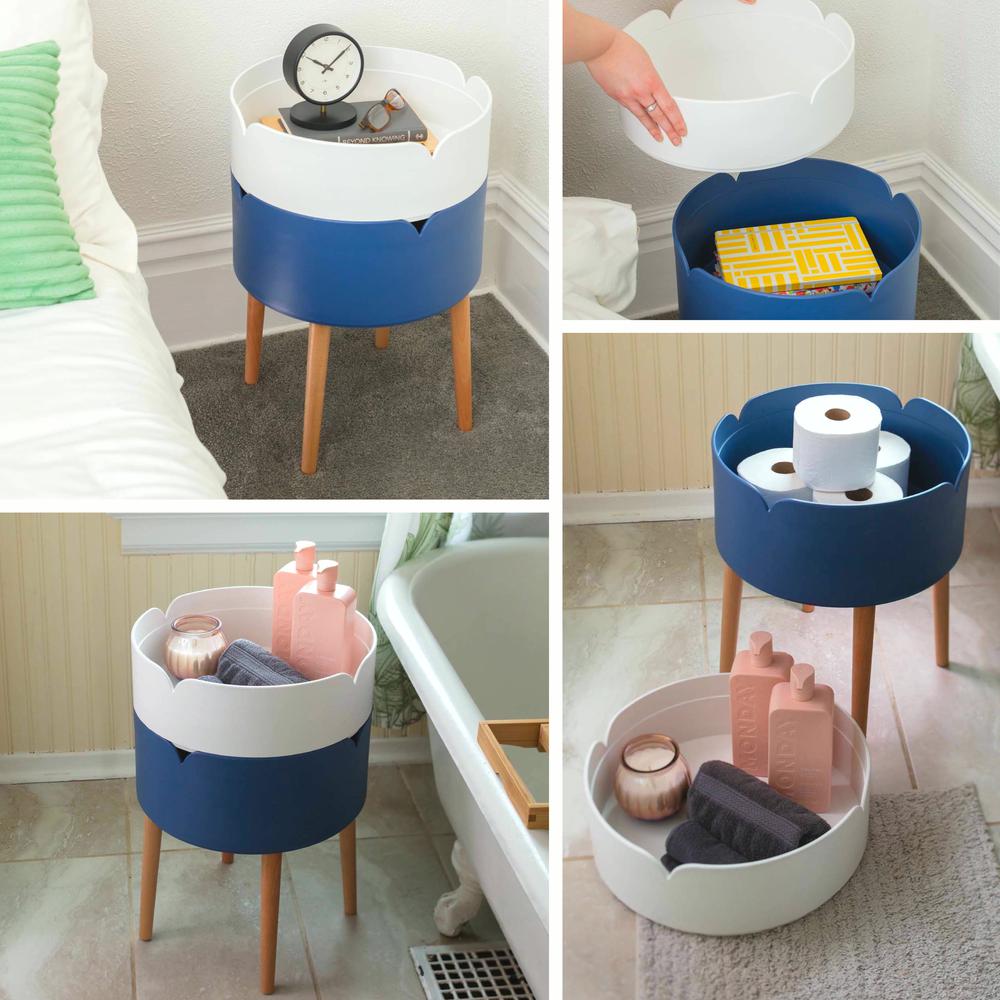 End Table with 2 Round Stacking Storage Bins. Picture 15