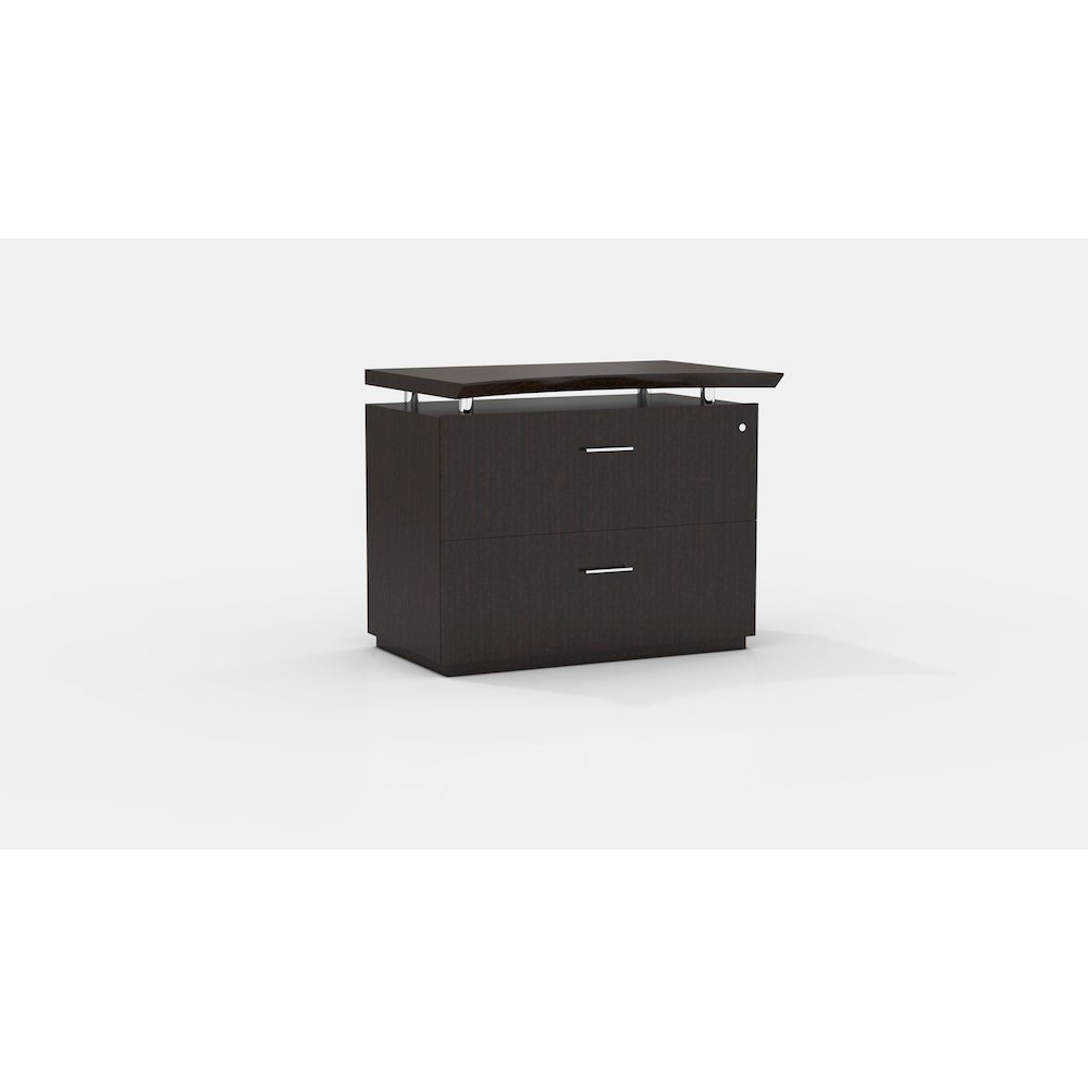 36" Freestanding 2-Drawer Lateral File, Textured Mocha. Picture 1