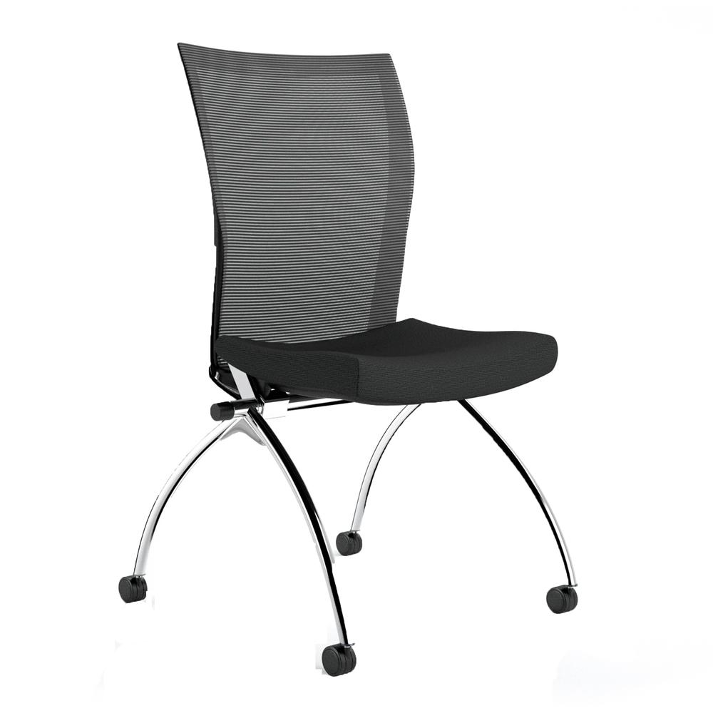 High-Back Chair No Arms - 2/Ctn, Black. Picture 3