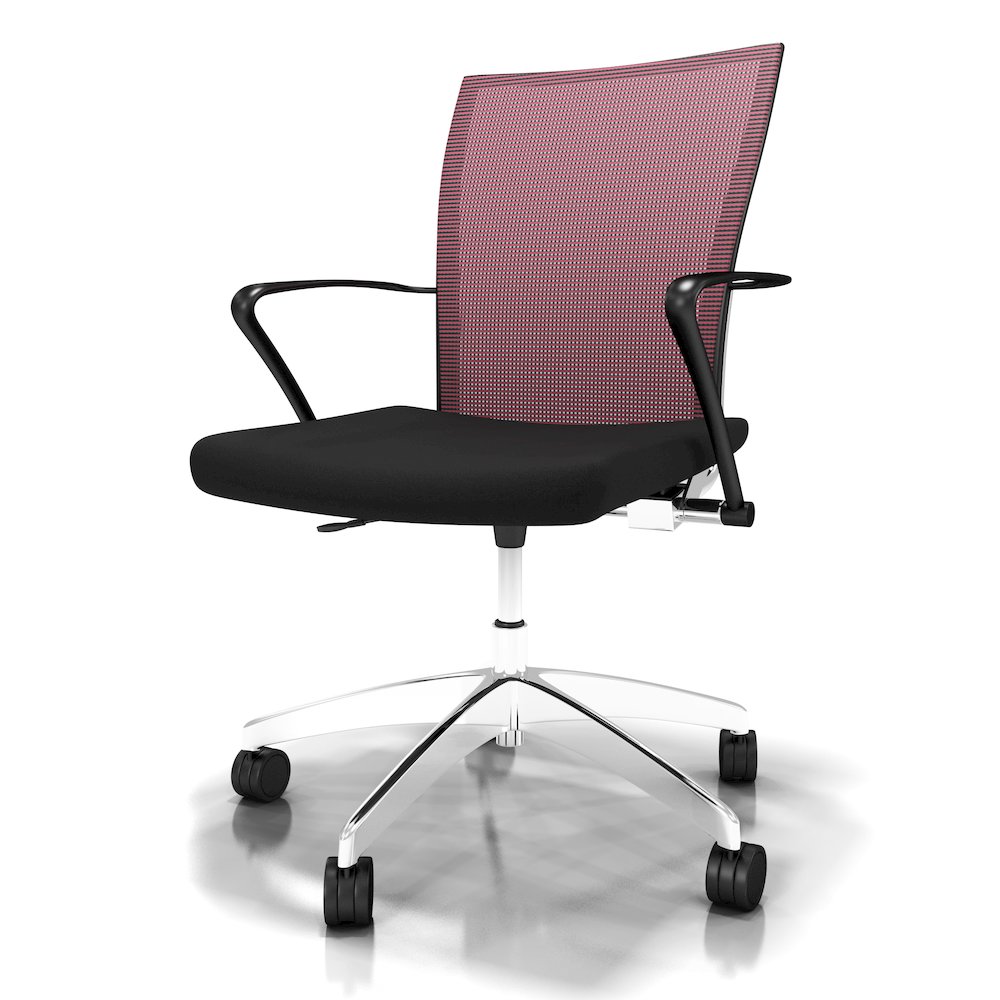 Height Adjustable Task Chair, Black/Red. Picture 1