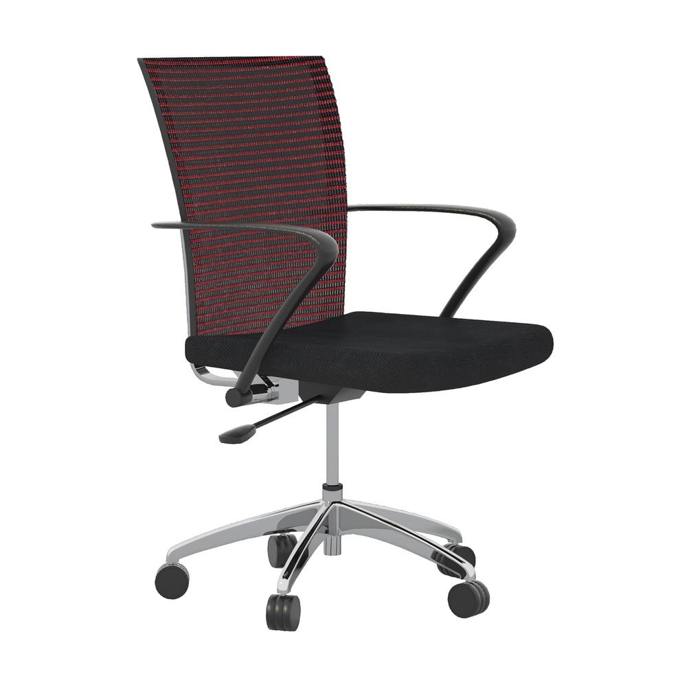 Height Adjustable Task Chair, Black/Red. Picture 3