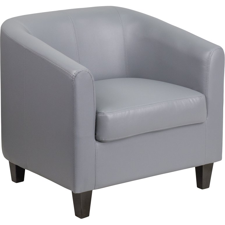 Gray LeatherSoft Lounge Chair. Picture 2