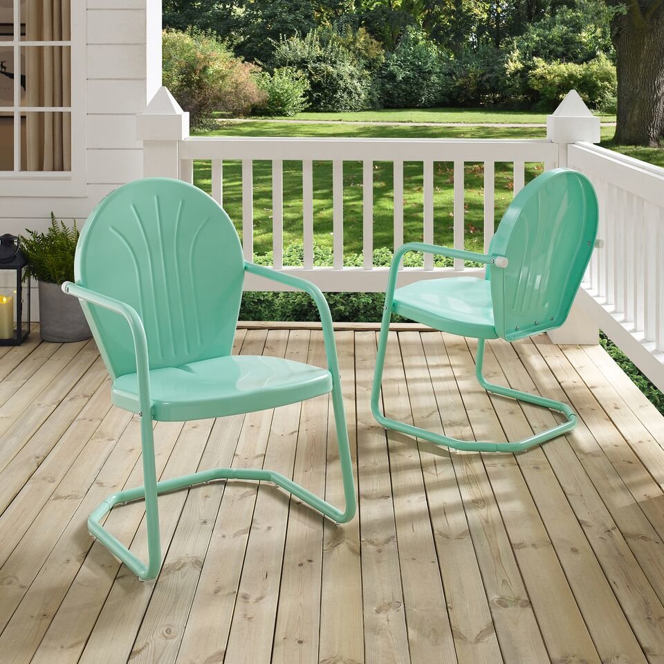 Griffith Outdoor Metal Armchair Aqua Gloss. Picture 11