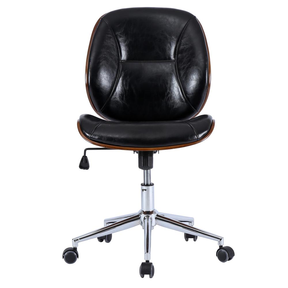 Shaun PU Leather Bamboo Office Chair. Picture 2