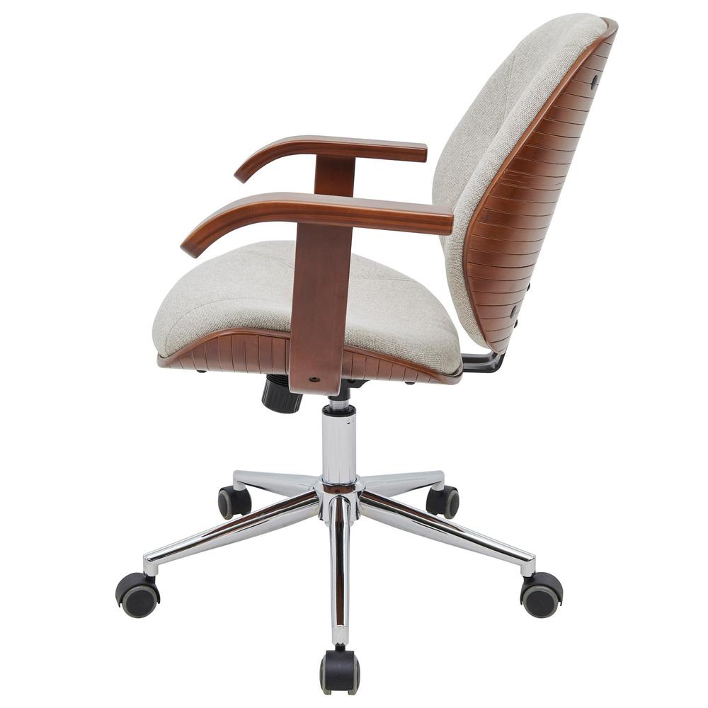 Samuel Fabric Bamboo Office Chair w/ Armrest. Picture 3