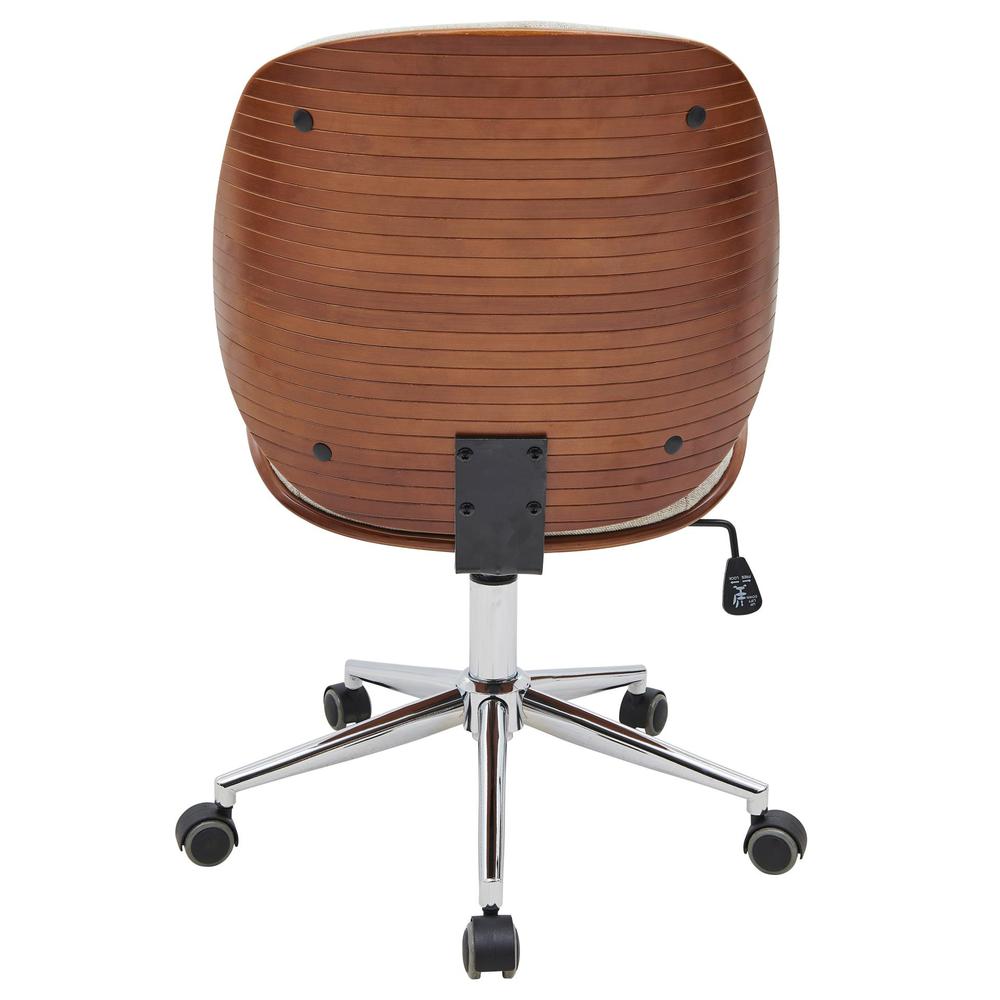 Shaun Fabric Bamboo Office Chair, Havana Linen/Walnut. Picture 4