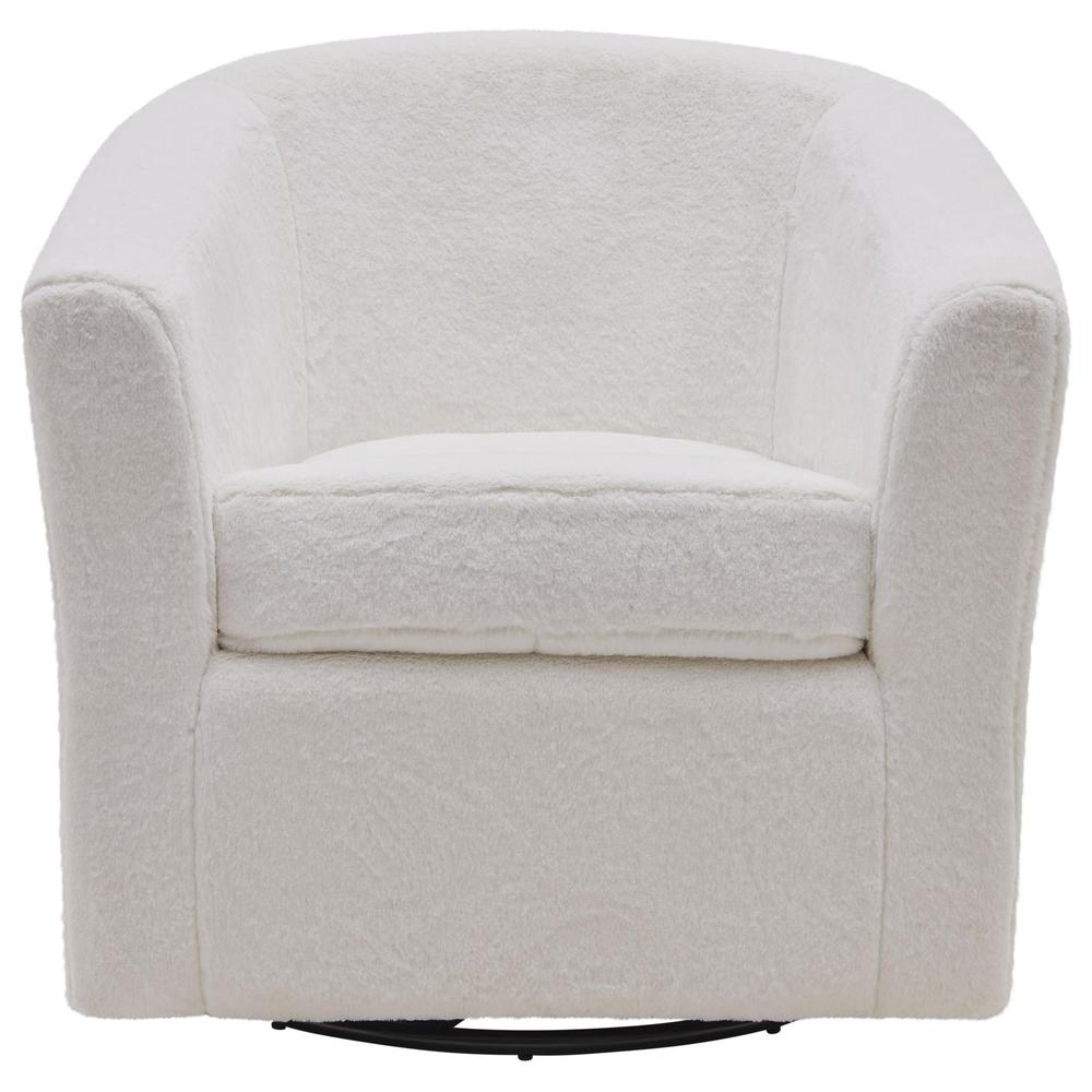 Hayden Faux Fur Fabric Swivel Chair. Picture 2