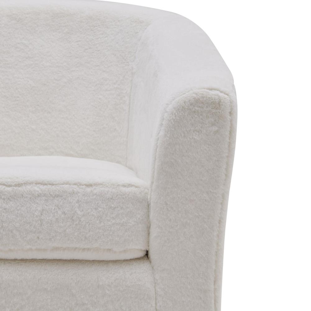 Hayden Faux Fur Fabric Swivel Chair. Picture 6