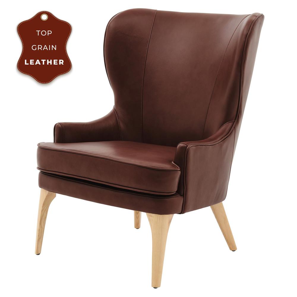 Bjorn Top Grain Leather Accent Chair. Picture 1