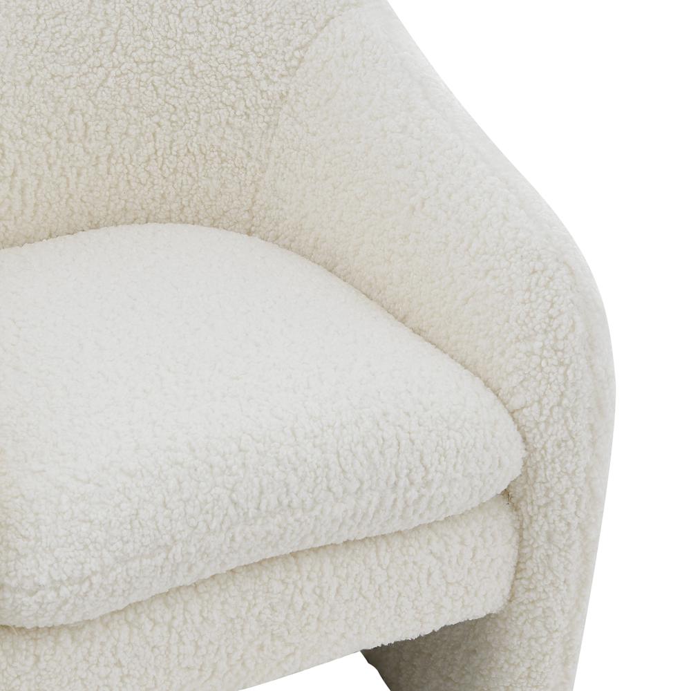 Zella Faux Shearling Fabric Accent Arm Chair. Picture 6