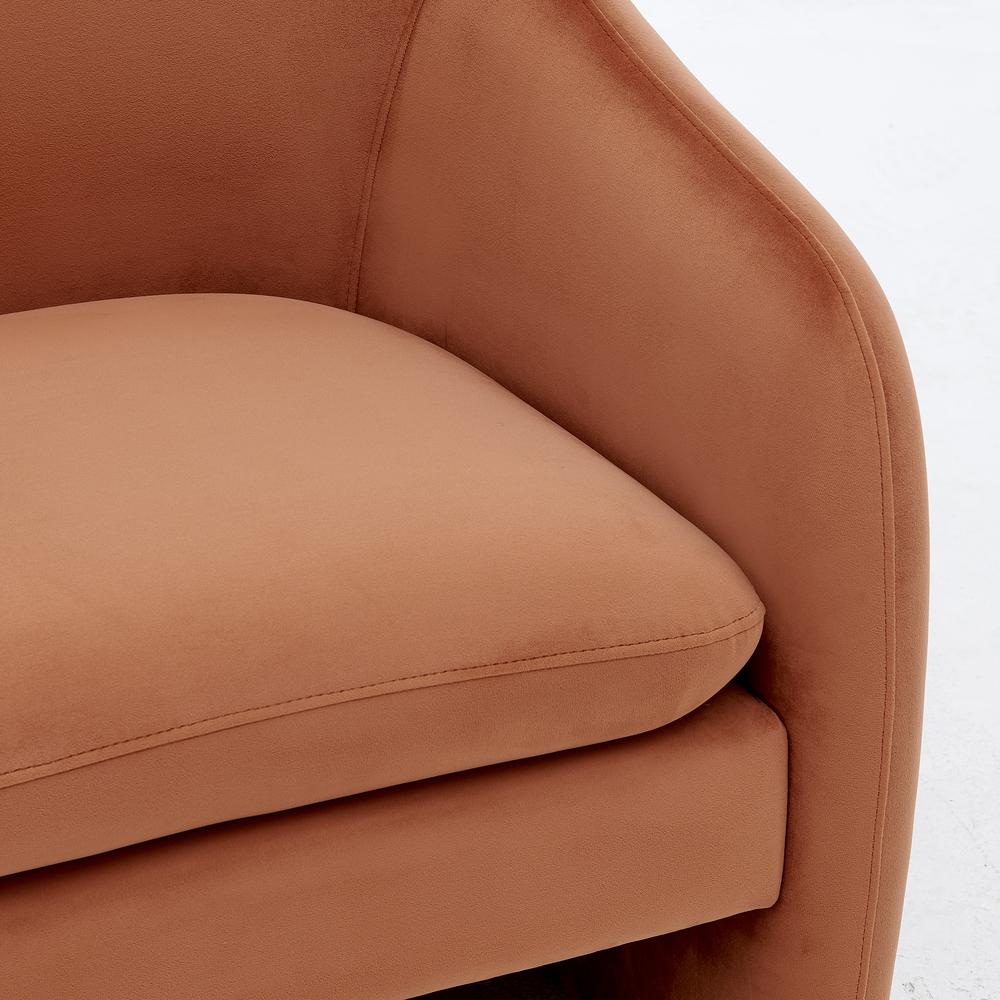 Zella Velvet Fabric Accent Arm Chair. Picture 6