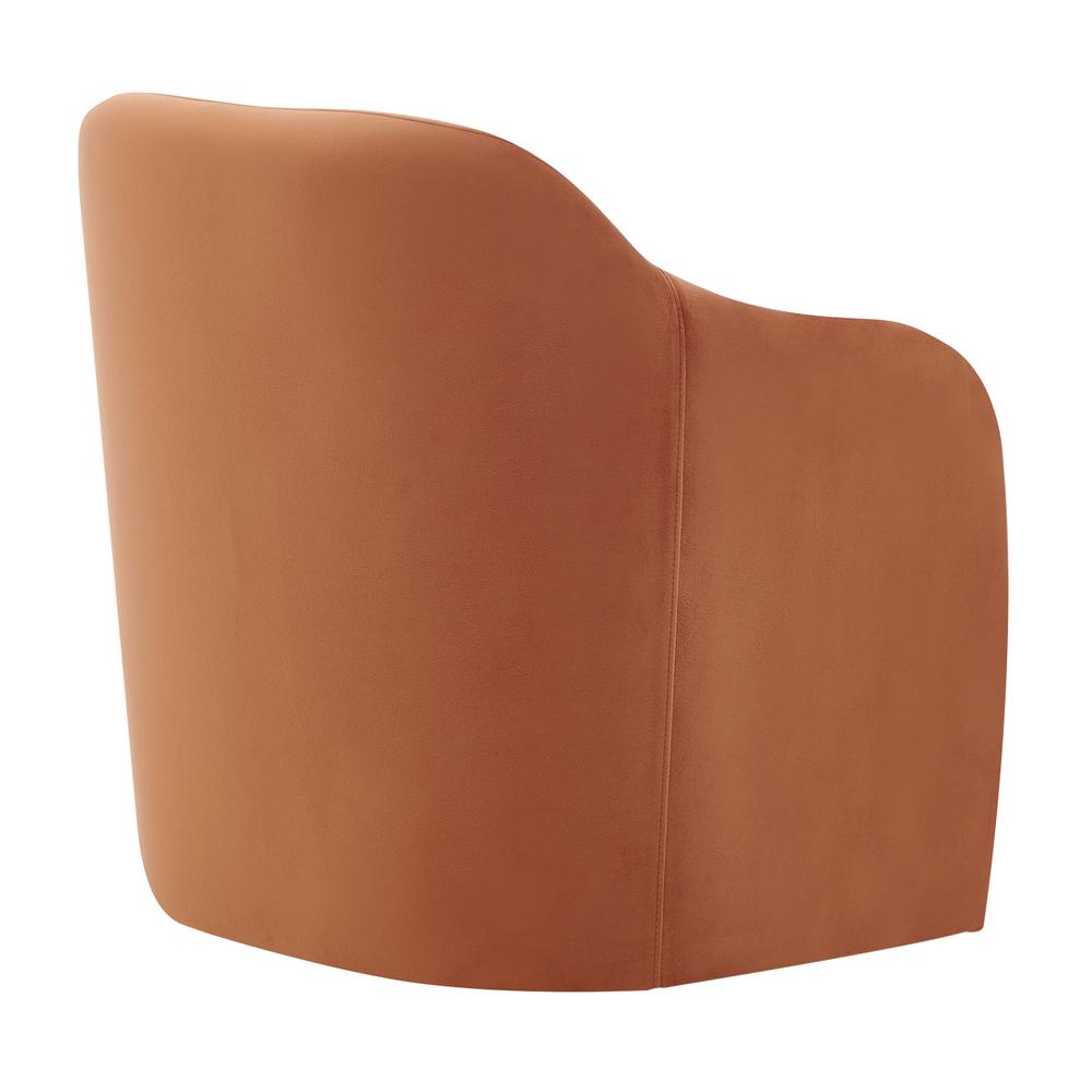 Zella Velvet Fabric Accent Arm Chair. Picture 5