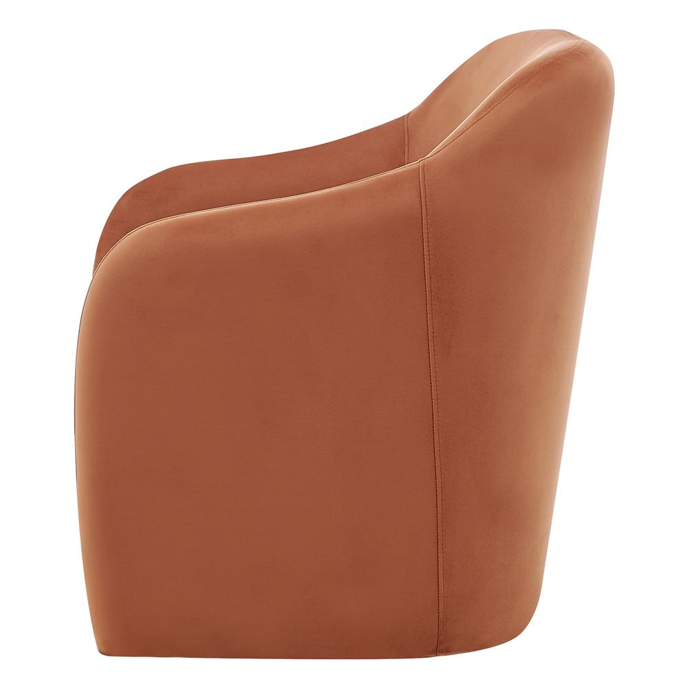 Zella Velvet Fabric Accent Arm Chair. Picture 3