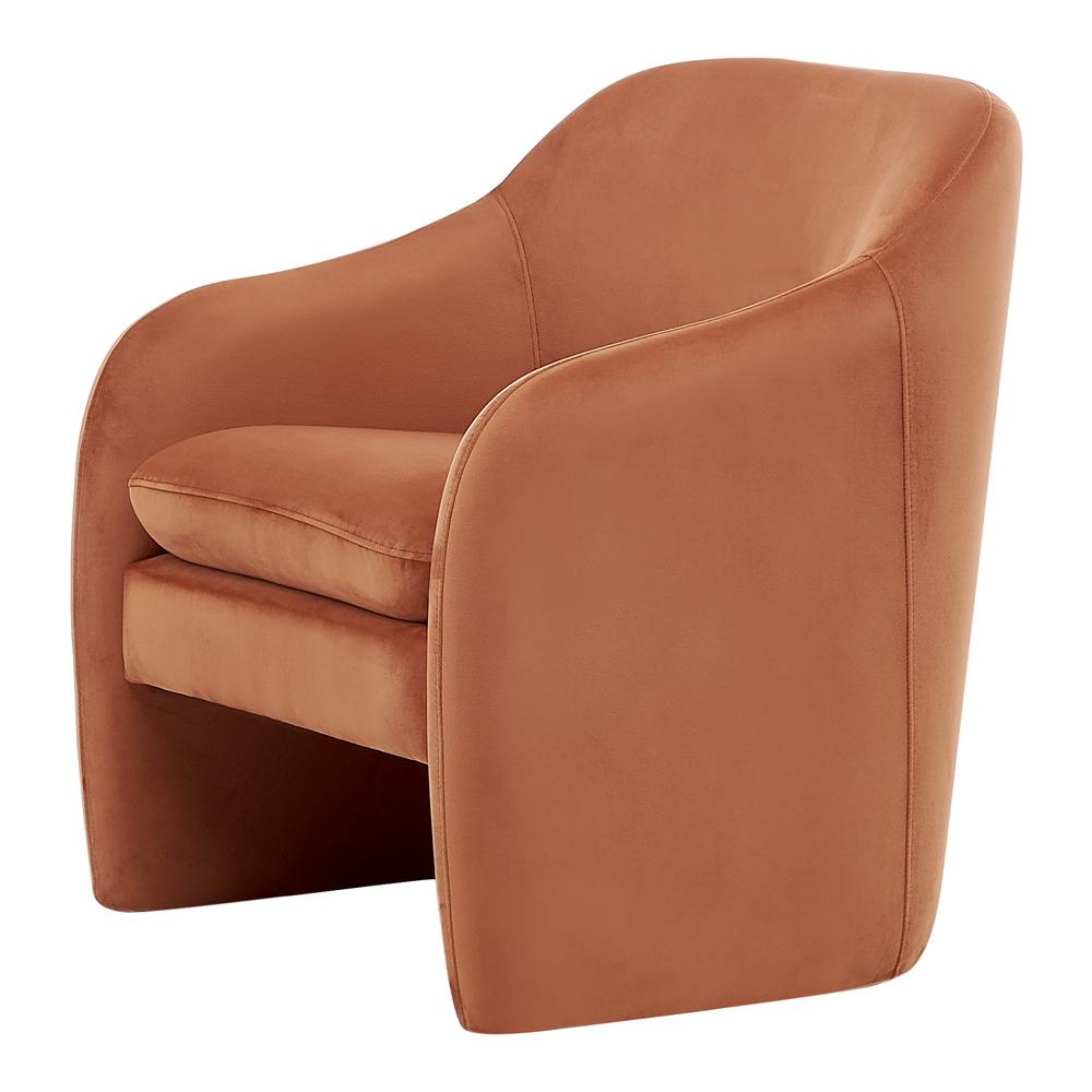 Zella Velvet Fabric Accent Arm Chair. Picture 1