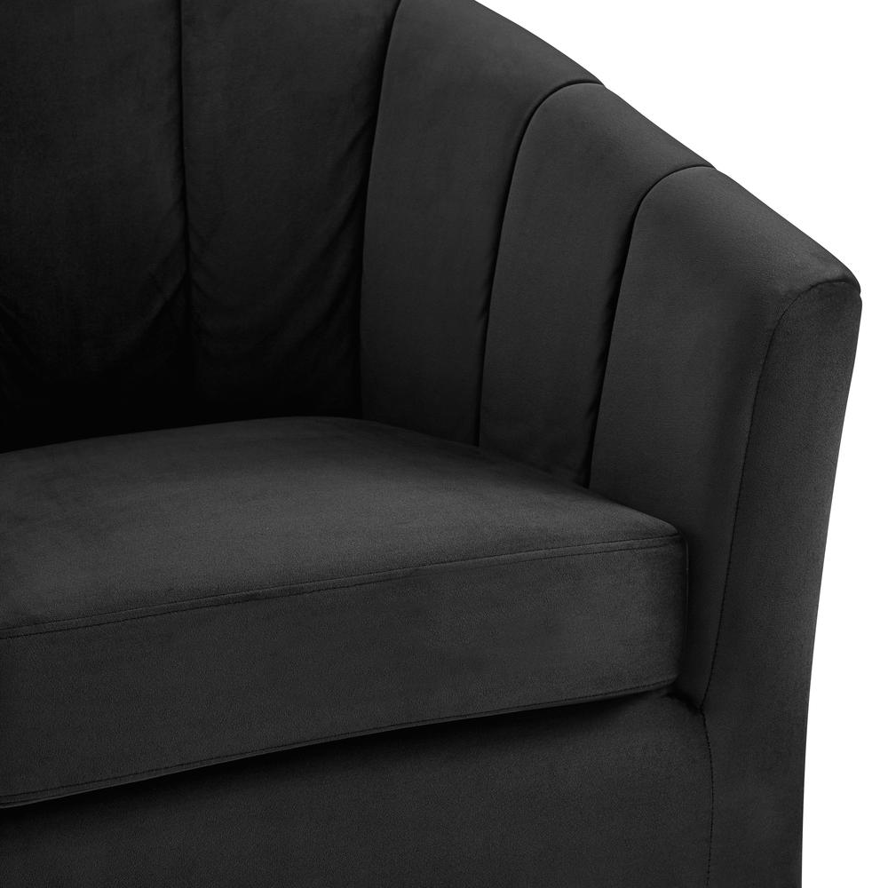 Natasha Velvet Fabric w/ Gold Base Swivel Accent Arm Chair. Picture 6