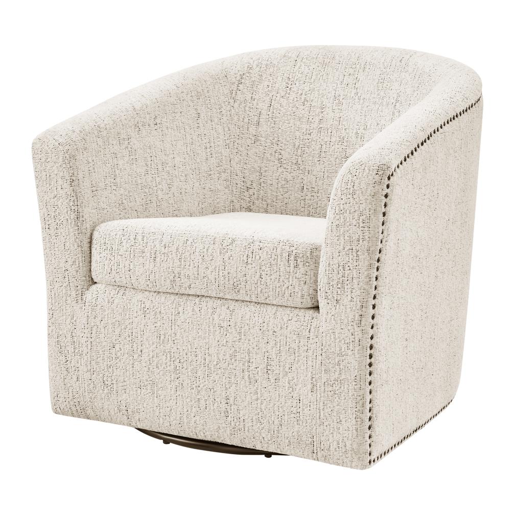 Ernest Fabric Swivel Accent Arm Chair. Picture 1