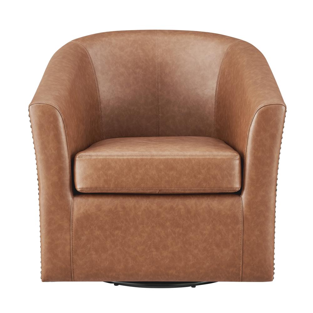 Ernest PU Swivel Accent Arm Chair. Picture 2