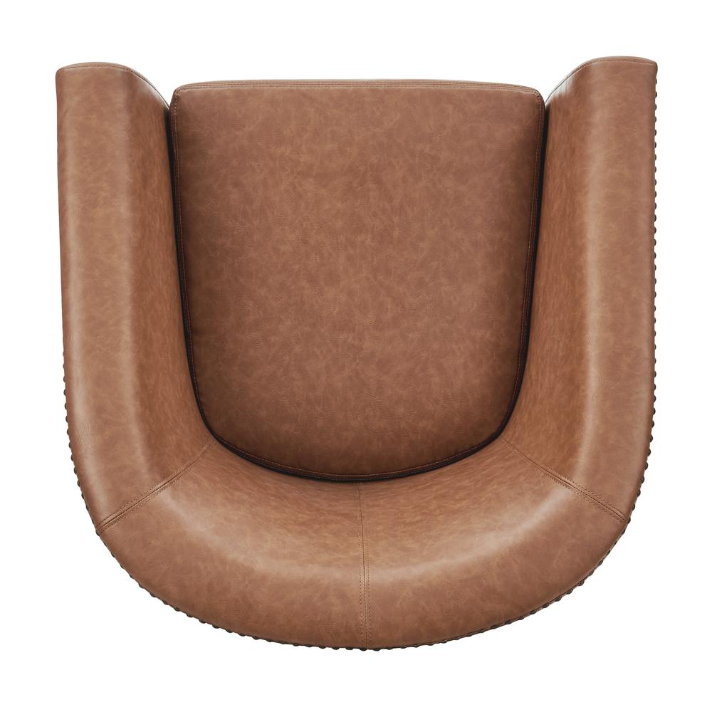 Ernest PU Swivel Accent Arm Chair. Picture 6