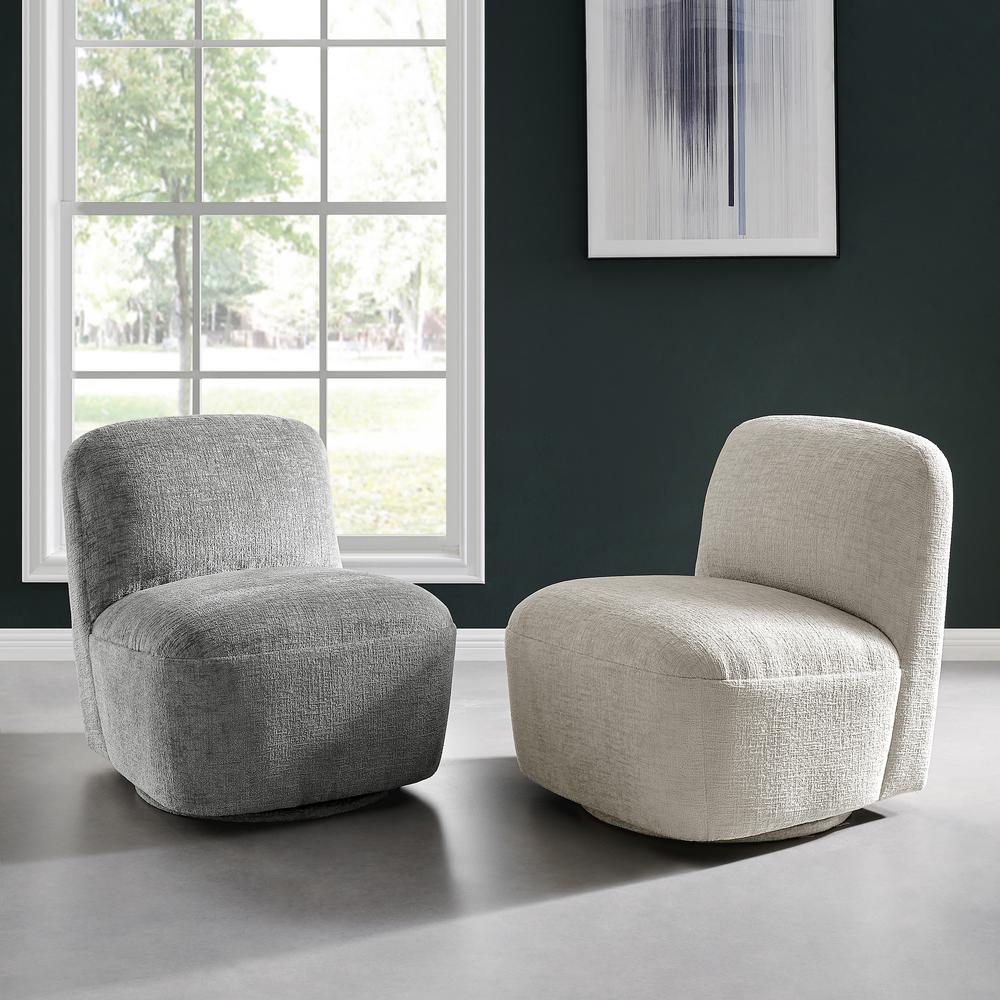 Cortez Fabric Swivel Accent Chair. Picture 11