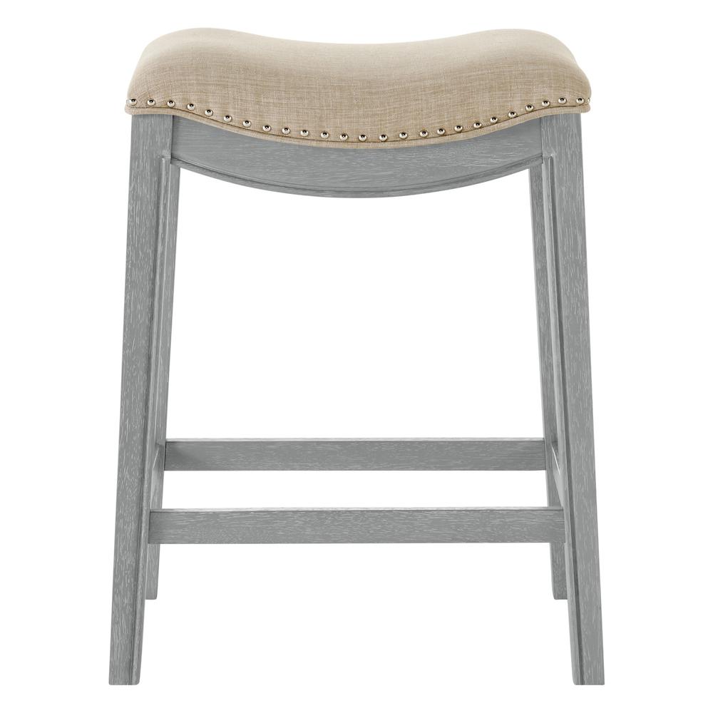 Fabric Counter Stool; Cream color. Picture 2