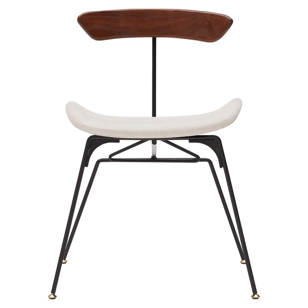 Fabric Chair; constructed of Fabric, Plywood, Ash Veneer, and Powder Coated Steel. Leg color: Frosted Black.. Picture 2